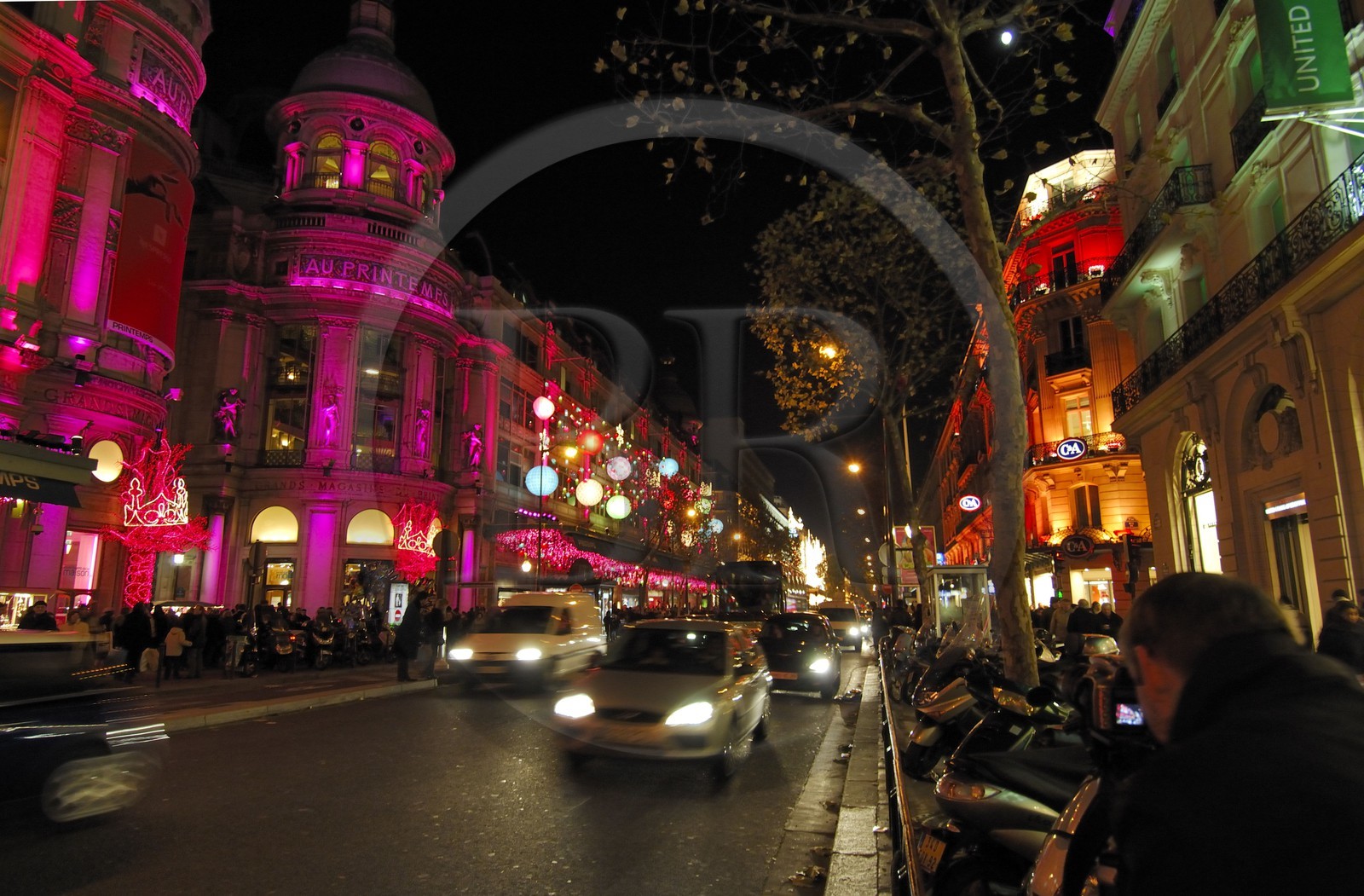France, Paris (75), les grands magasins du Printemps boulevard Haussmann à Noël France, Paris (75), les grands magasins du Printemps boulevard Haussmann à Noël