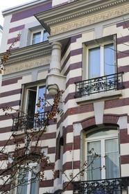 France, Val-de-Marne (94), Vincennes, petit hôtel de 1907 au 7 rue Eugénie-Gérard