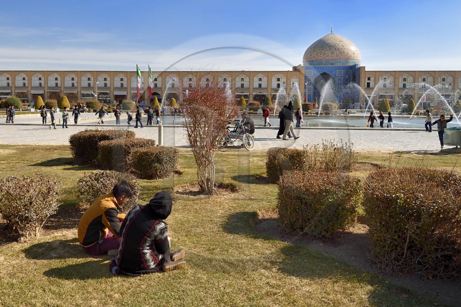 Iran, province d'Ispahan, Ispahan, place naghsh-i jahan aussi connue sous le nom de place Imam Khomeiny, classé Patrimoine Mondial de l'UNESCO, la mosquée du Cheikh Lotfallah (Lotfollah)