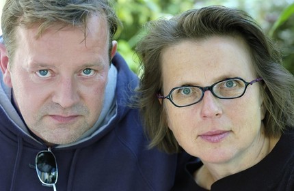 France, l'artiste peintre Malgorzata Paczko et son mari le sculpteur Axel Cassel