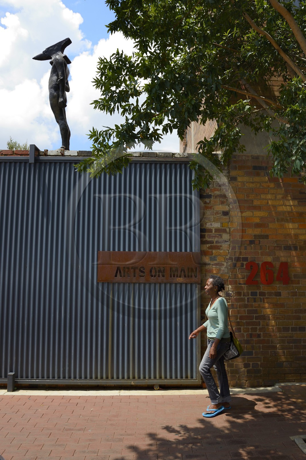 Afrique du Sud, province de Gauteng, Johannesburg, quartier de Maboneng, Arts on Main, lieu culturel dans un ancien entrepôt rénové qui a été construit à l'origine en 1911, mélangeant galeries d'art, librairies, restaurants et boutiques à la mode