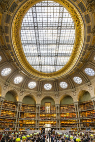 France, Paris (75), Bibliothèque Nationale de France (National Library of France), Richelieu site, the Oval Room both a reading room and a place for visitors
