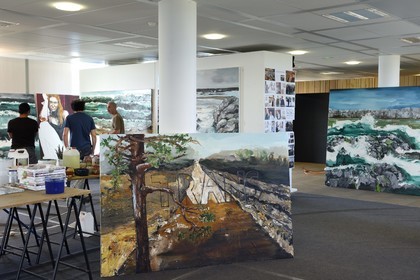 France, atelier de Fred Kleinberg au sein de l'entreprise Manutant