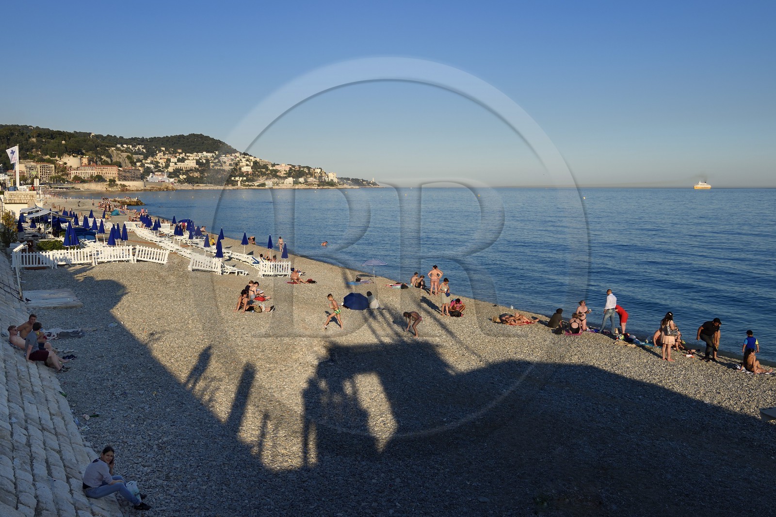 France, Alpes-Maritimes (06), Nice, la plage de la Promenade des Anglais