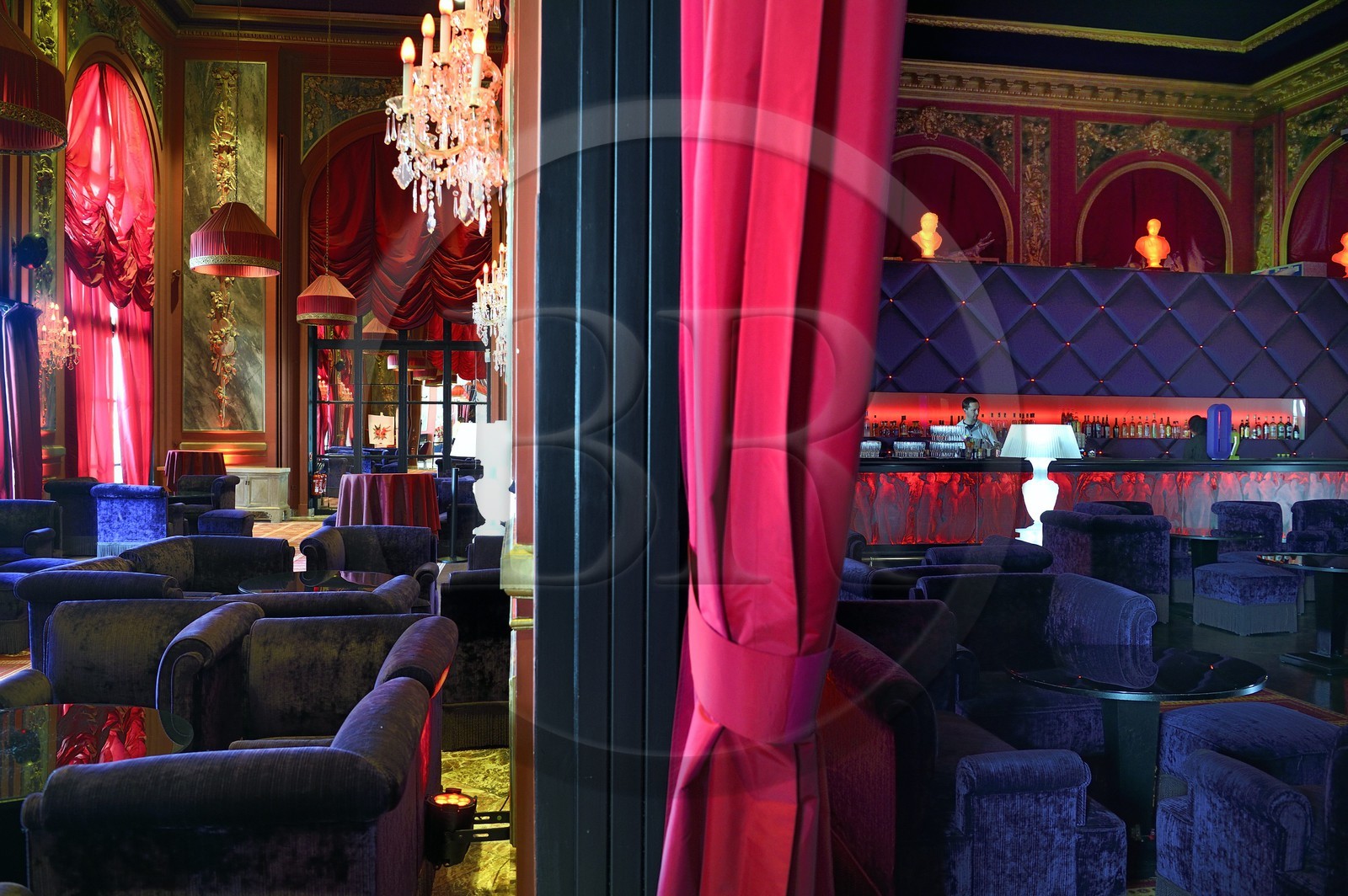 France, Calvados (14), Pays d'Auge, Deauville, Casino Barriere de Deauville, un des bars France, Calvados (14), Pays d'Auge, Deauville, Casino Barriere de Deauville, un des bars