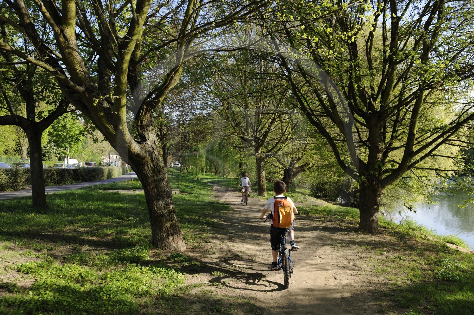 France, Val-de-Marne (94), les bords de Marne, Gournay-sur-Marne, promenade à vélo