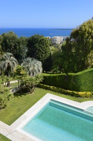 France, Alpes Maritimes, Cannes, the Villa La Californie where Picasso lived, today renamed the Pavillon de Flore by Marina Picasso, the view from the villa