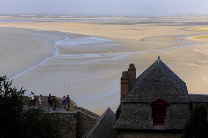 France, Manche, Mont Saint Michel, listed as World Heritage by UNESCO, the bay in the direction of Avranche