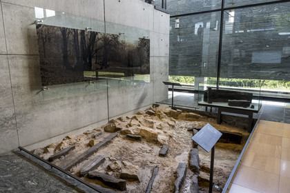 France, Saone et Loire, regional natural park of Morvan, Saint Leger sous Beuvray, oppidum of Bibracte, capital of the Celtic people of the Aedui, archaeological site on Mount Beuvray, the Celtic Civilization Museum on Mount Beuvray
