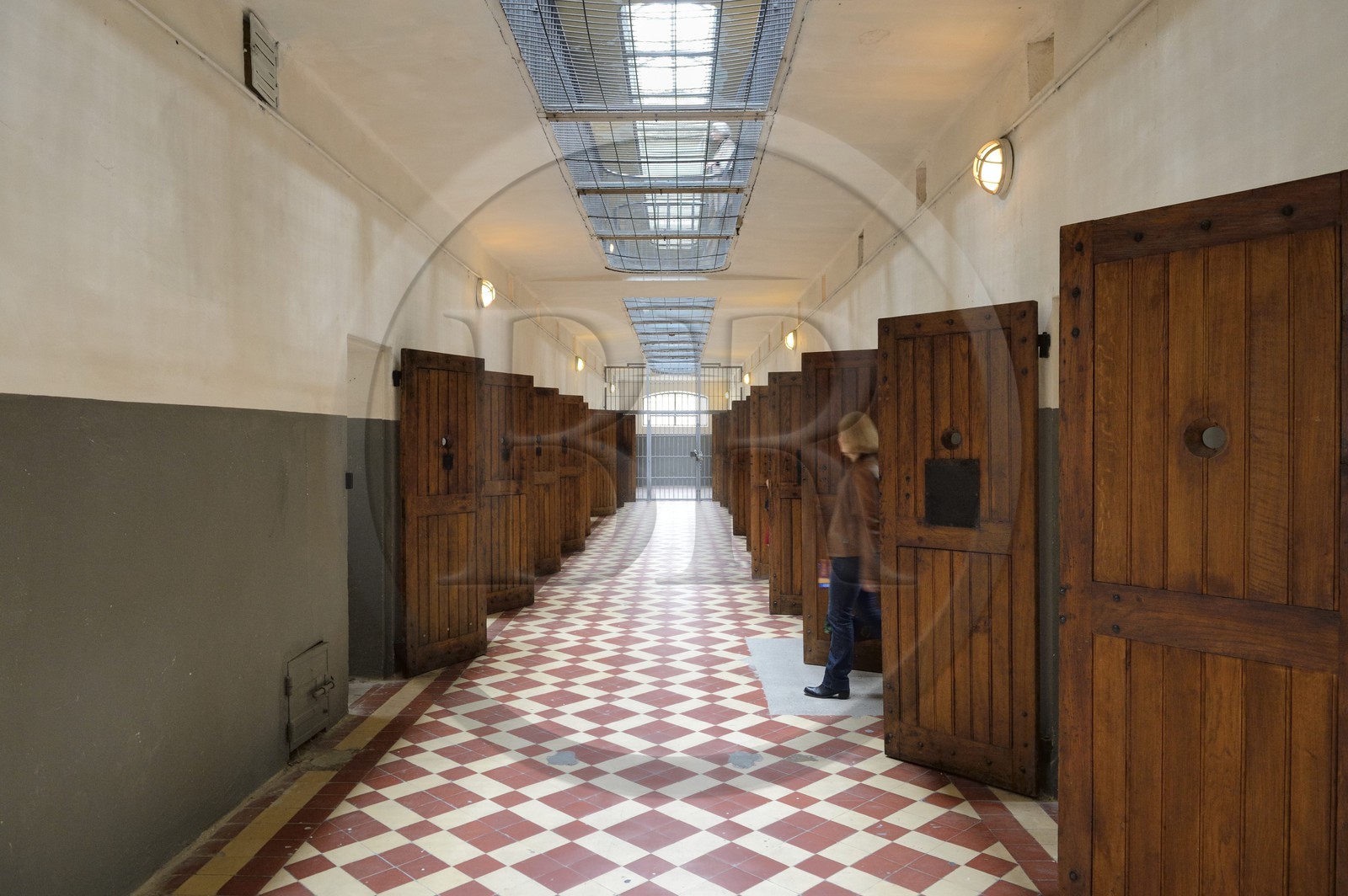 France, Rhône (69), Lyon, Mémorial Prison de Montluc, portes des cellules du rez-de-chaussée