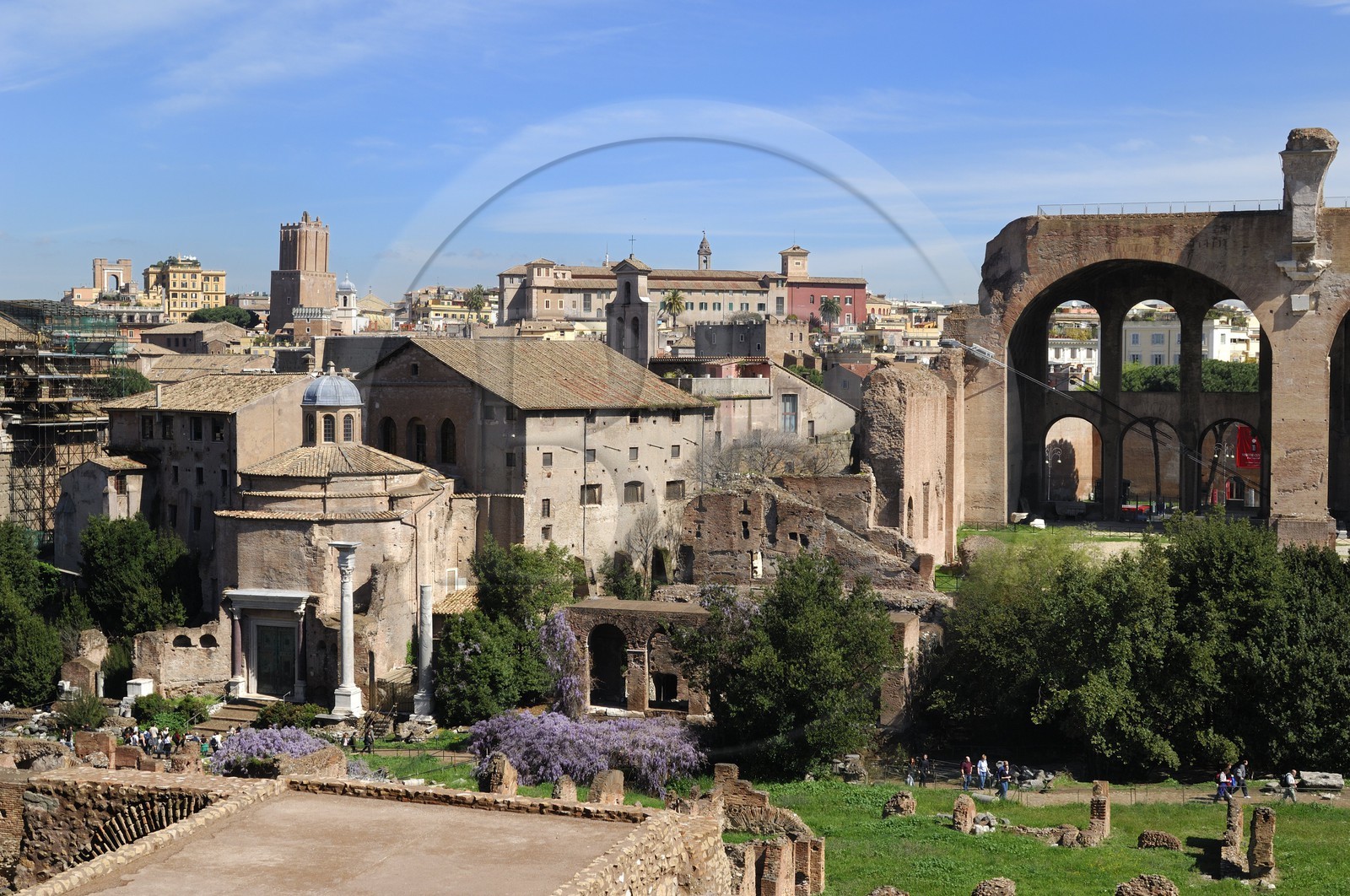 Italie, Latium, Rome, centre historique classé Patrimoine Mondial de l'UNESCO, le forum Romain
