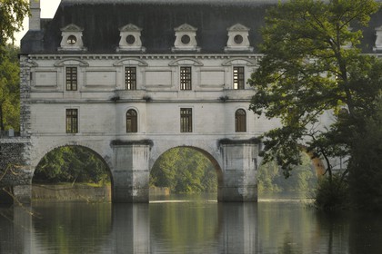 France, Indre et Loire, Chateau de Chenonceau of Renaissance style built between 1513 and 1522 on Cher River banks