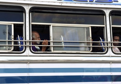 Sri Lanka, province de l'ouest, district de Colombo, Colombo, transport en bus