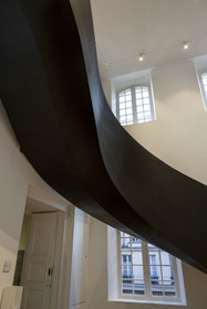 France, Paris, Marais district, Carnavalet Museum, one of the new staircases installed in the mansion