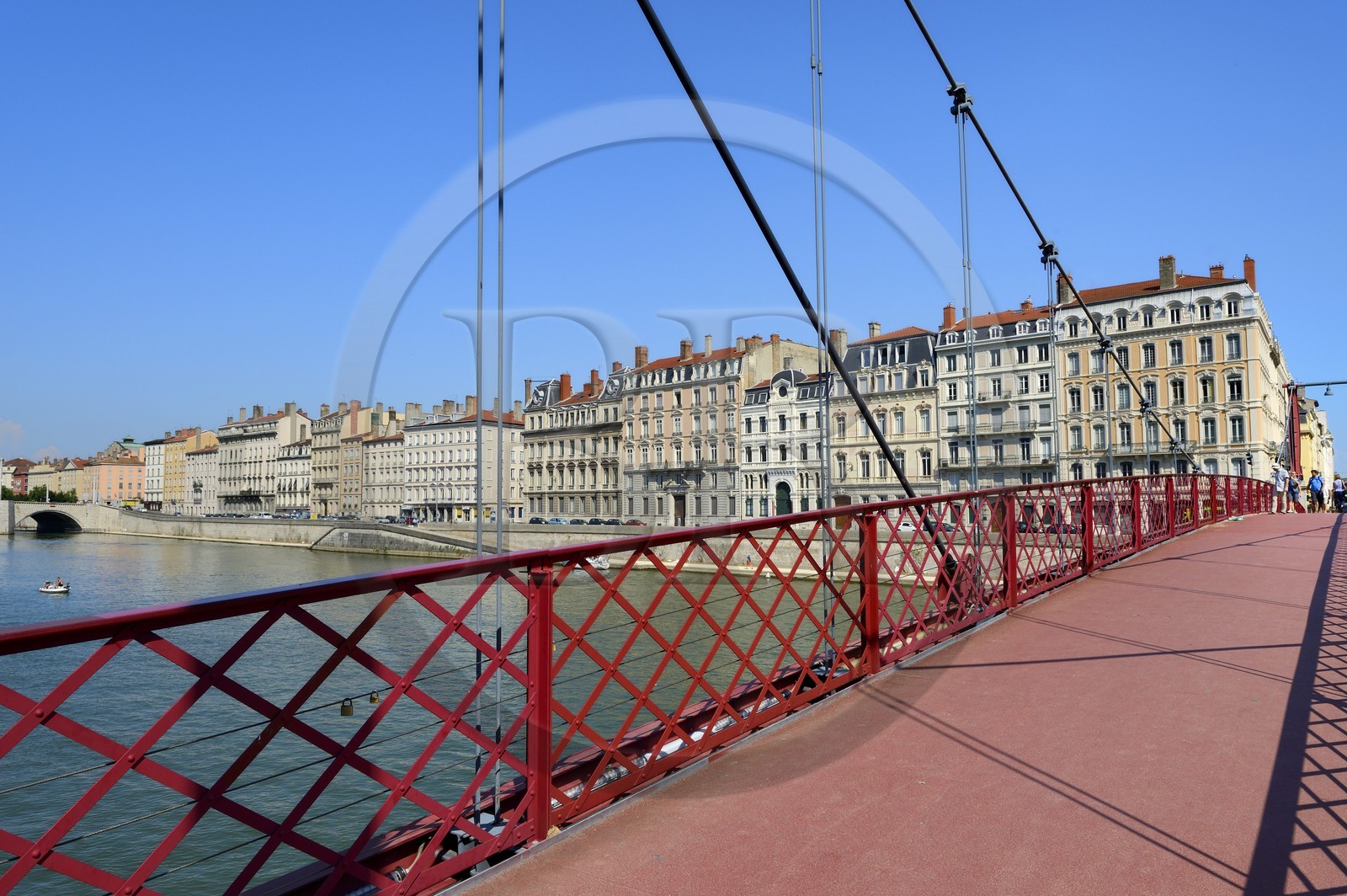 France, Rhône (69), Lyon, site historique classé Patrimoine Mondial de l'UNESCO, Vieux Lyon, quartier Saint-Georges, la passerelle Paul Couturier aussi appelé Saint Georges sur la Saône