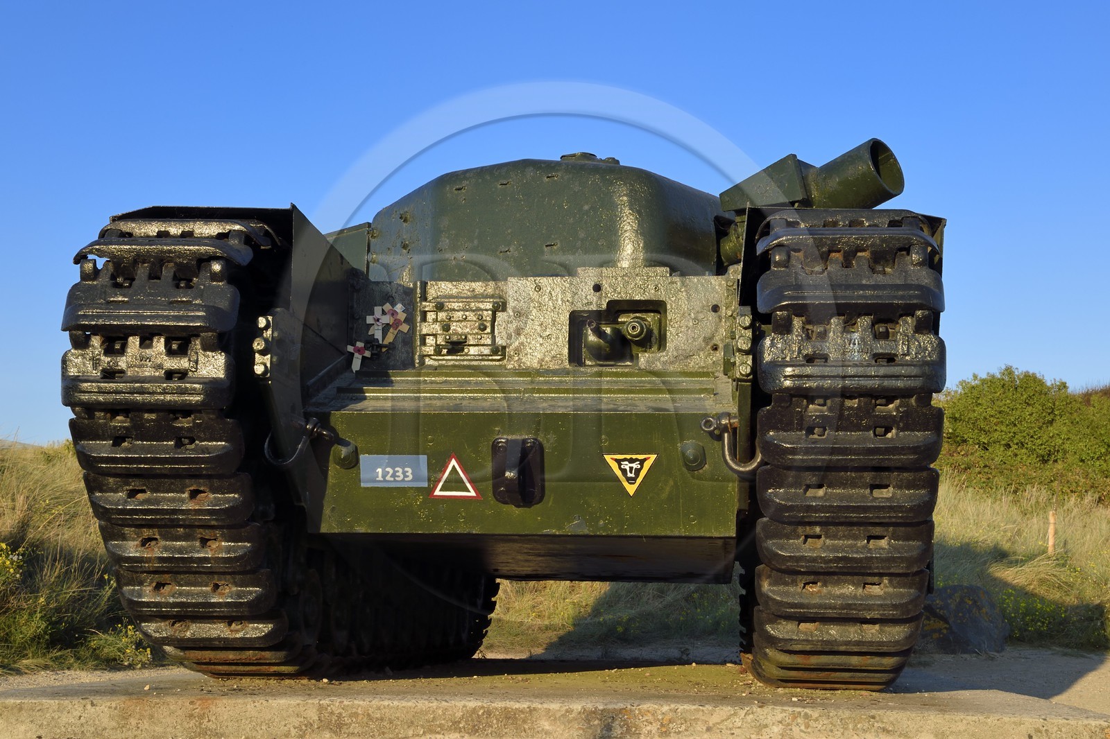 France, Calvados (14), Courseulles-sur-Mer,  Juno Beach, char canadien Avre Churchill