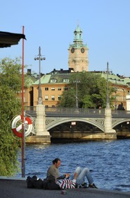 Suède, Stockholm, île de Gamla Stan (vieille ville) et la cathédrale