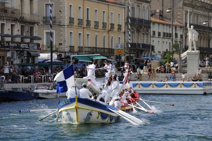 France, Hérault (34), Sète, canal Royal, fête de la Saint Louis, joutes sètoises