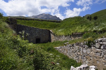 France, Alpes-Maritimes, the Fort de la Marguerie ou Fort Margheria (1842m) west from the Col (pass) de Tende, fortifications built by the Italians in 1883
