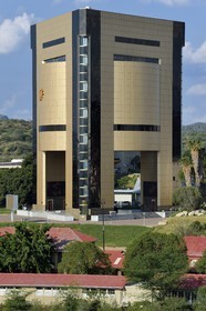 Namibie, région de Khomas, Windhoek, Independence Memorial Museum construit par la Corée du Nord