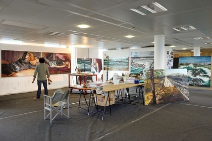 France, atelier de Fred Kleinberg au sein de l'entreprise Manutant