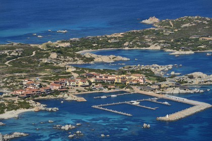 France, Corse du Sud, Bonifacio, Cavallo Island (aerial view)