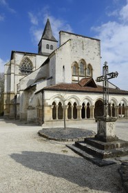 France, Marne, village of Saint-Amand-sur-Fion, Saint-Amand church with its Champagne style porch of the twelfth century and rebuilt in the sixteenth century