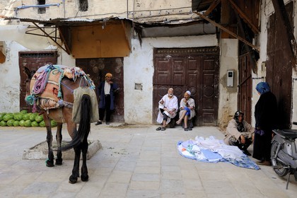 Morocco, Middle Atlas, Fez, Imperial City, Fez El Bali, medina listed as World Heritage by UNESCO, Sagha square