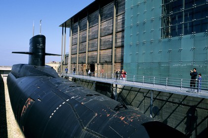 France, Manche, Cotentin, Cherbourg, City of the Sea (museum), the world's biggest nuclear submarine open to public : Le Redoutable