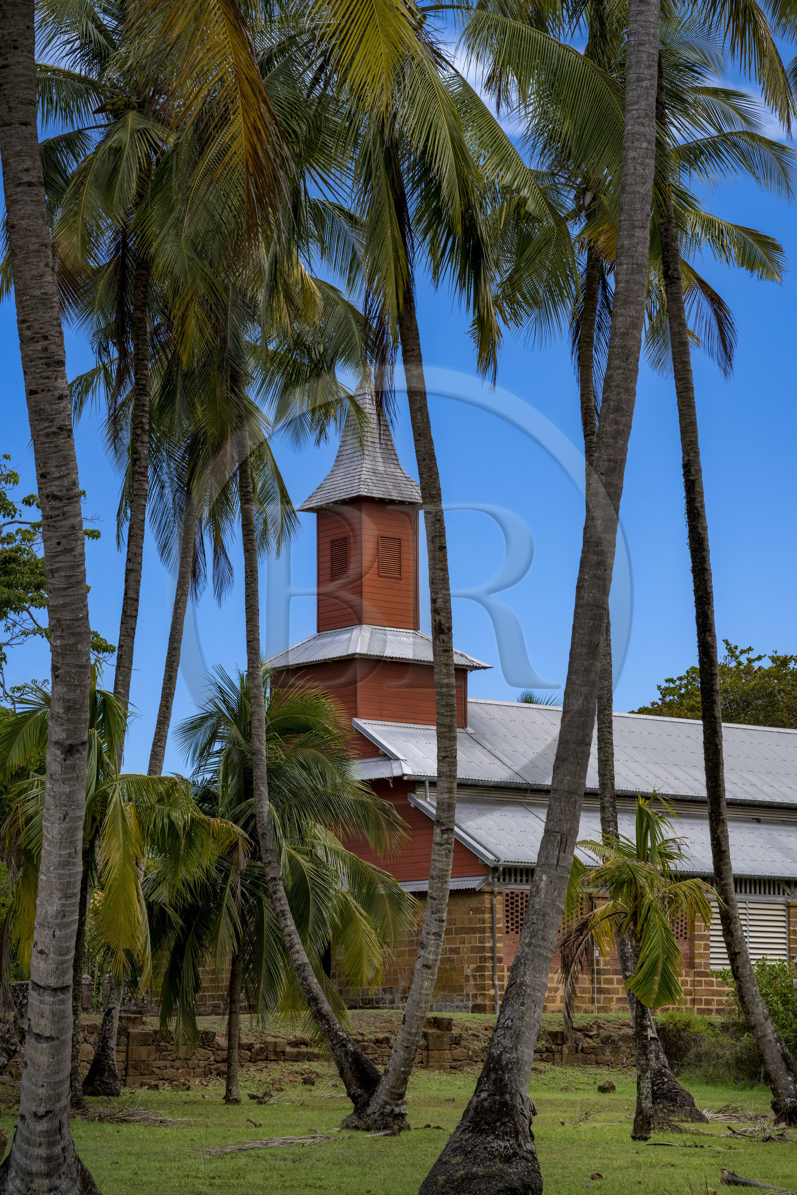 France, Guyane, Kourou, Iles du Salut, Ile Royal, la chapelle de Notre-Dame Immaculée du Salut