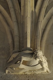 France, Val de Marne, Vincennes, Chateau de Vincennes, the dungeon, council room at the first floor, console or tail piece representing one of four prophets