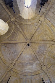 France, Dordogne, Perigord Noir, Dordogne valley, Sarlat la Caneda, the Lantern of the Dead (12th century) ceiling