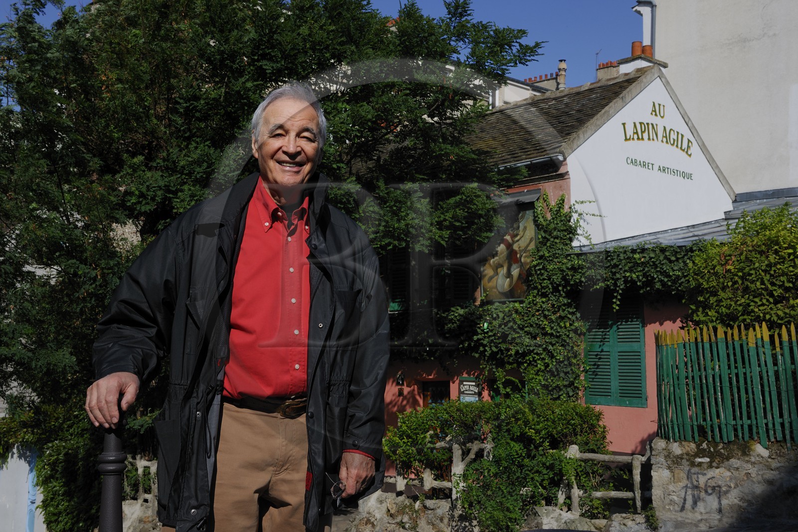 France, Paris (75), la Butte Montmartre, Yves Mathieu directeur du cabaret Au Lapin Agile