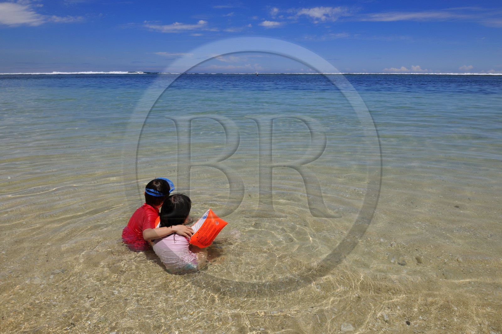 France, île de la Réunion, Saint-Paul, la plage du lagon de la Saline-les-Bains