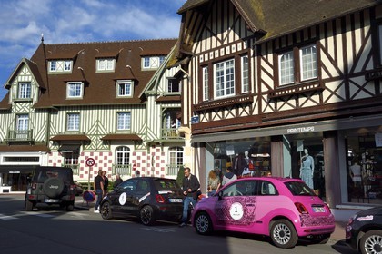 France, Calvados, Pays d'Auge, Deauville, half timbering house of the department store Printemps