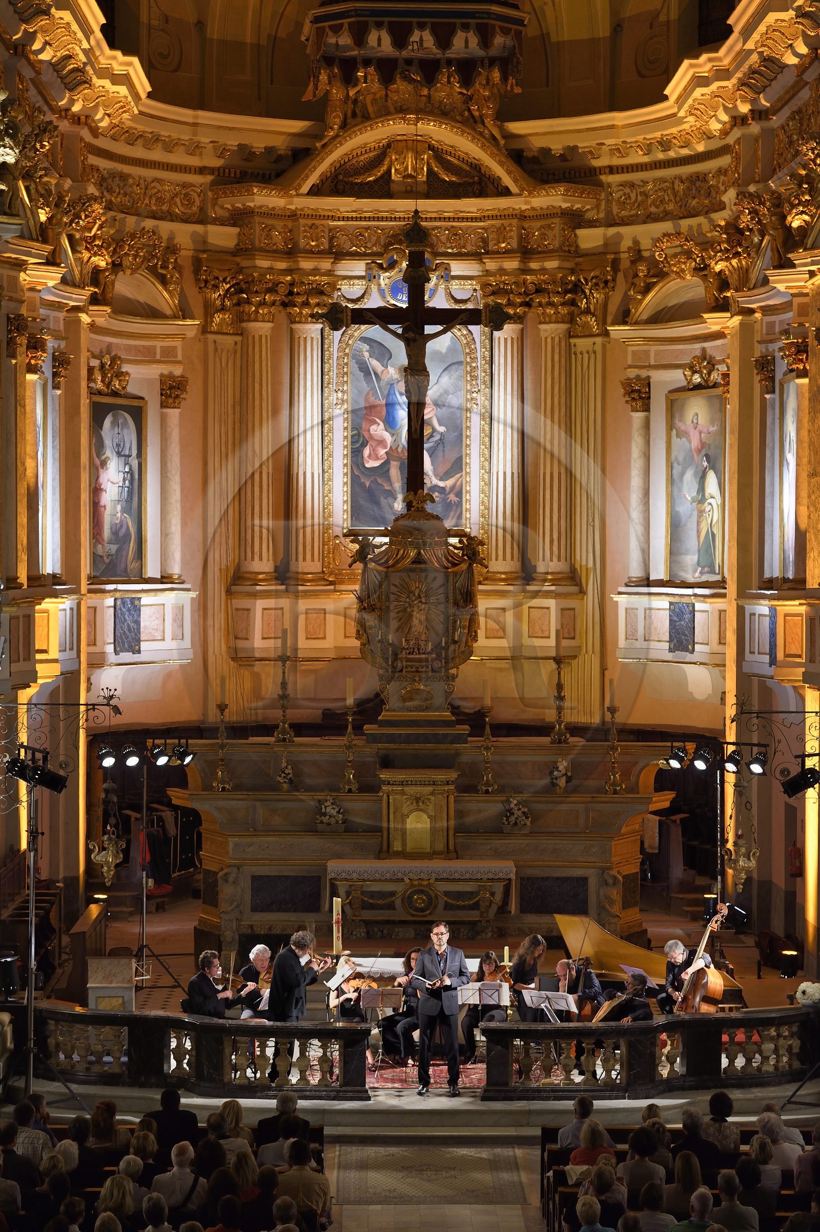 France, Alpes-Maritimes (06), vallée de la Bévéra, Sospel, la cathédrale Saint Michel, concert des BaroQuiales, festival annuel d'art Baroque