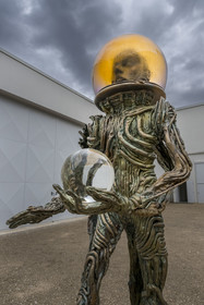 France, Cote d'Or, Dijon, the Consortium Museum, a contemporary art center opened in 2011 and designed by architects Shigeru Ban and Jean de Gastines, Crystal Moon (Orbital Vision), 2023, by artist Jean-Marie Appriou