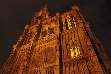France, Bas-Rhin (67), Strasbourg, vieille ville classée au Patrimoine Mondial de l'UNESCO, la cathédrale Notre-Dame