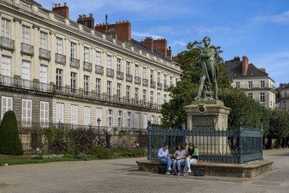 France, Loire-Atlantique (44), Nantes, quartier de Graslin, statue de Pierre Cambronne sur le cours Cambronne
