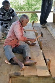 Sultanate of Oman, Ash Sharqiyah South Governorate, city and harbour of Sur, artisanal dhow construction shipyards