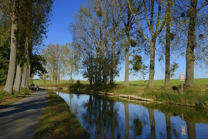 France, Seine-et-Marne (77), Fresnes-sur-Marne, le canal de l'Ourcq