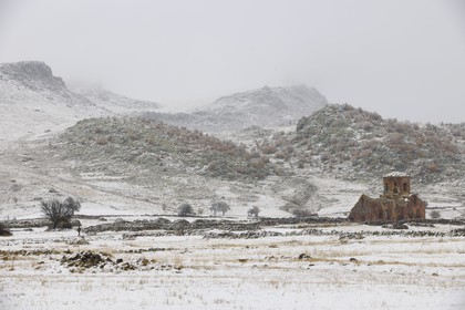 Turquie, Anatolie Centrale, province de Aksaray, Cappadoce classée Patrimoine Mondial de l'UNESCO, Güzelyurt, église Rousse ou Rouge (Kizil Kilise) du 7è siècle