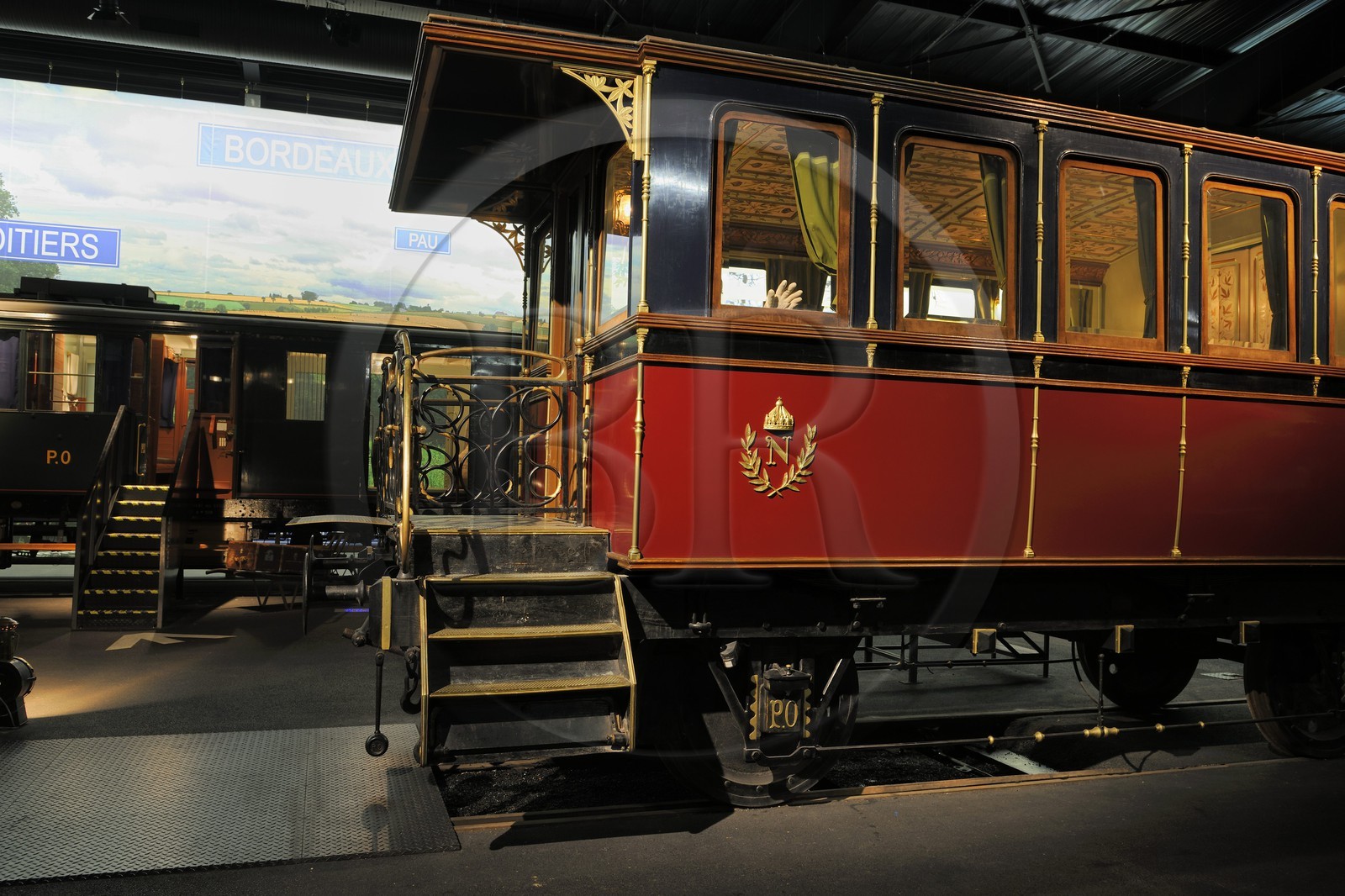 France, Haut-Rhin (68), Mulhouse, le musée Cité du train, wagon impérial de Napoléon III