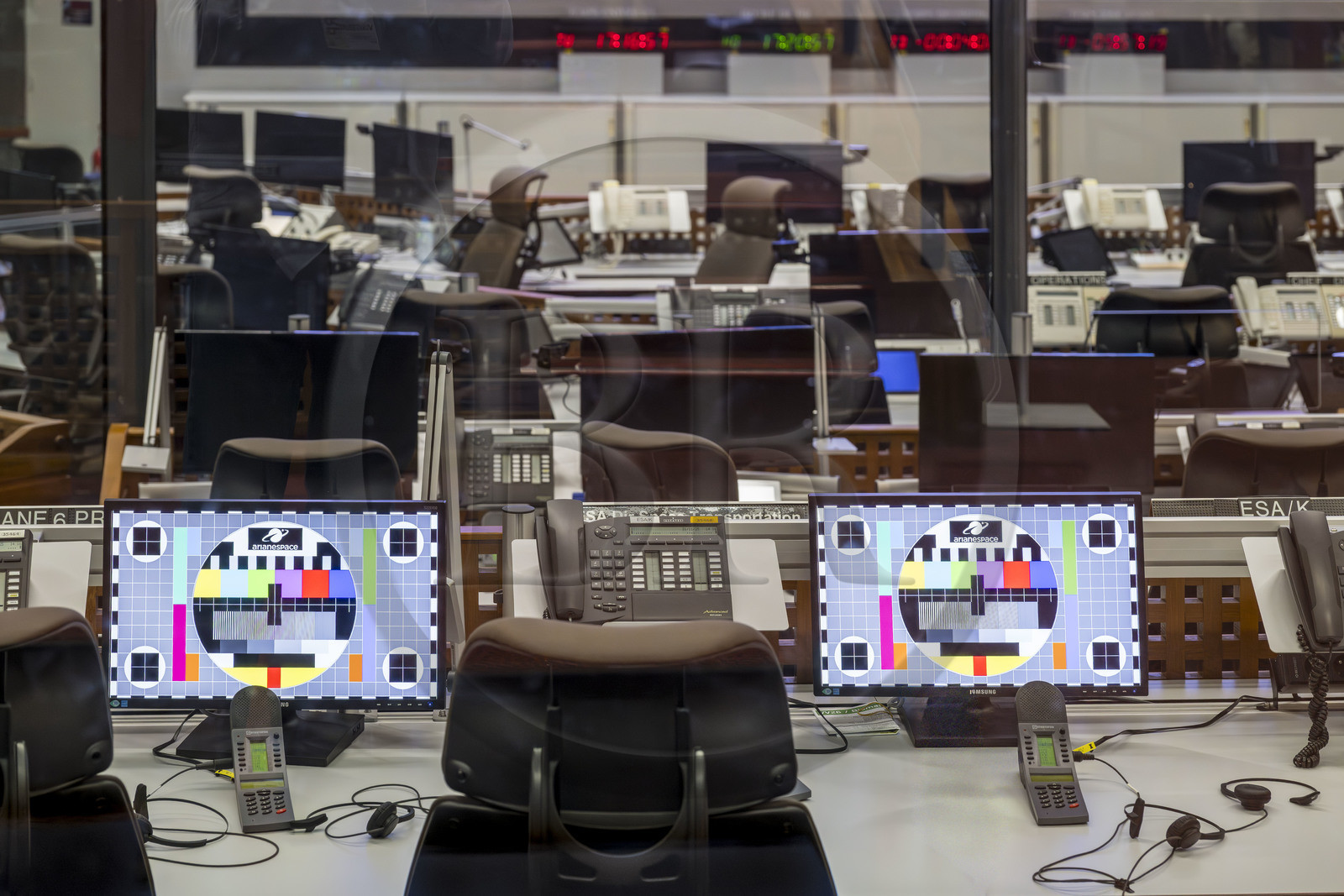 France, Guyane, Kourou, Centre Spatial Guyanais (CSG), la salle de commandement Jupiter