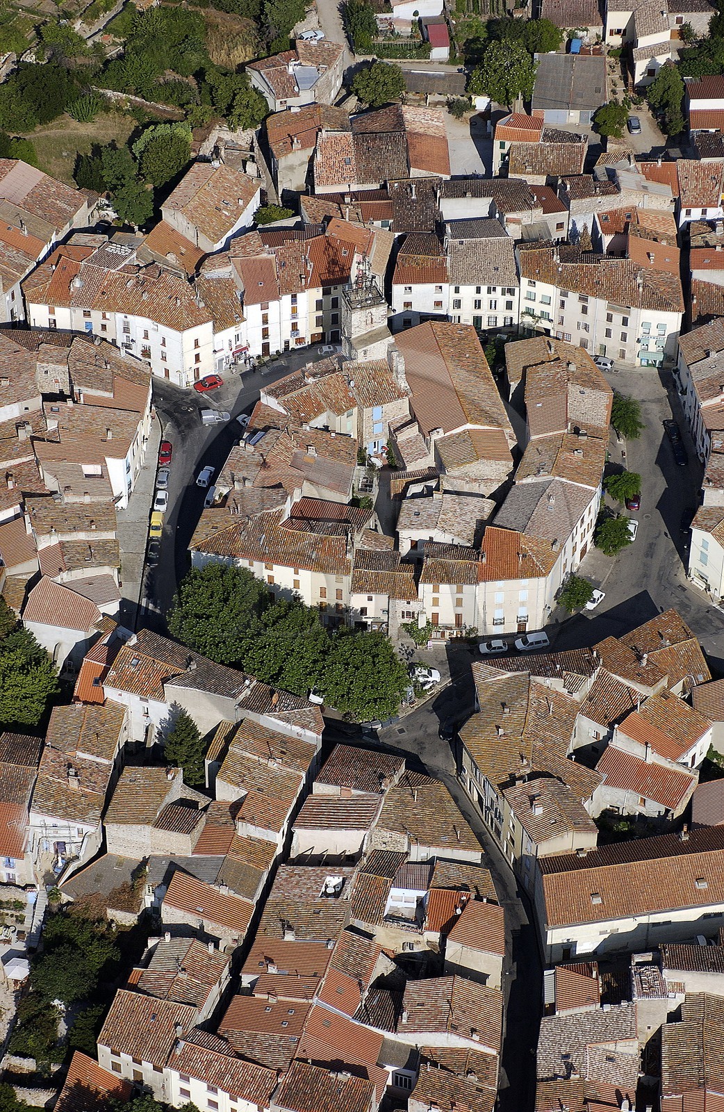 France, Aude (11), le village viticole de Tuchan au coeur des Corbi