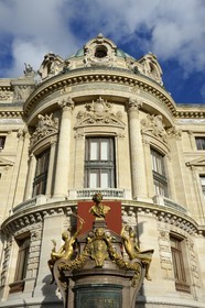 France, Paris (75), Opéra Garnier, statue de Charles Garnier