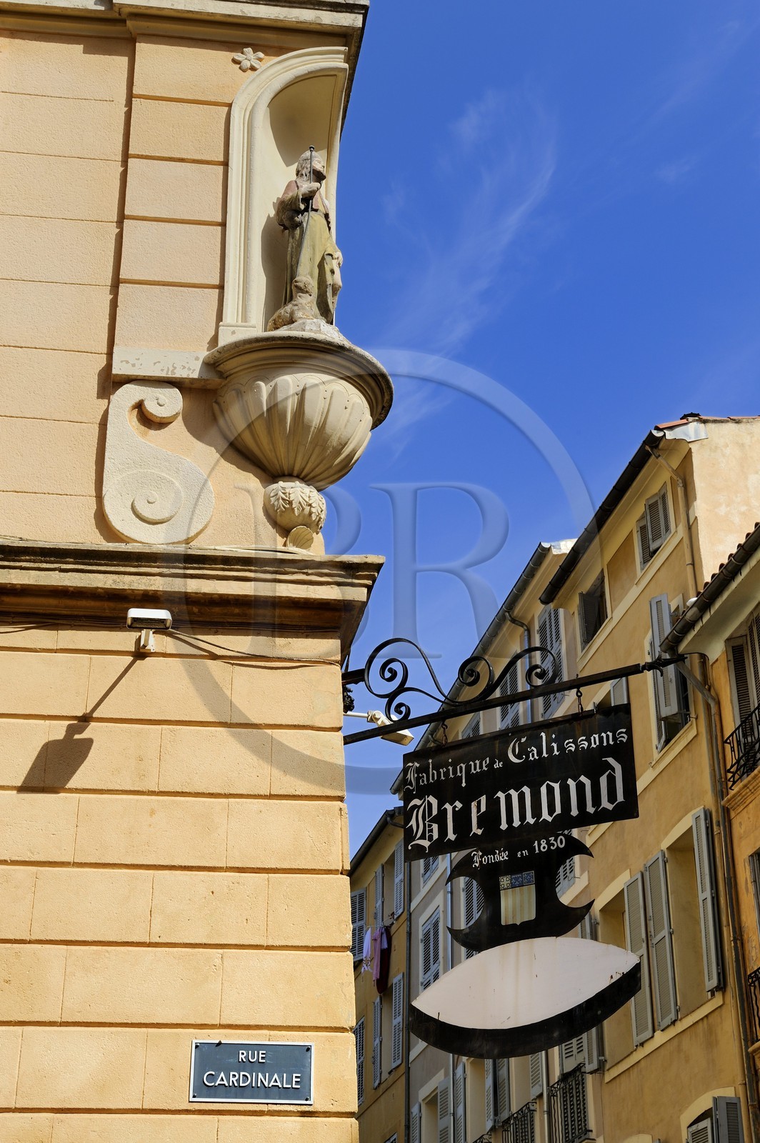 France, Bouches-du-Rhône (13), Aix-en-Provence, enseigne de fabriquant de calissons