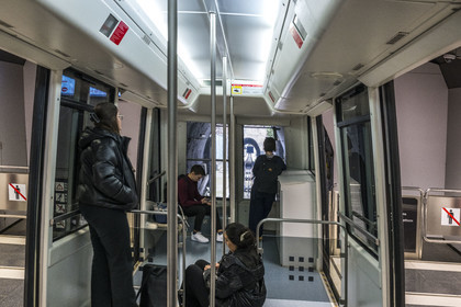 Espagne, Catalogne, Barcelone, colline de Montjuic, le funiculaire