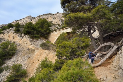France, Bouches-du-Rhône (13), Le Rove vers Marseille, la Cote Bleue, randonnée de Niolon au Cap Méjean le long du Sentier des Douaniers