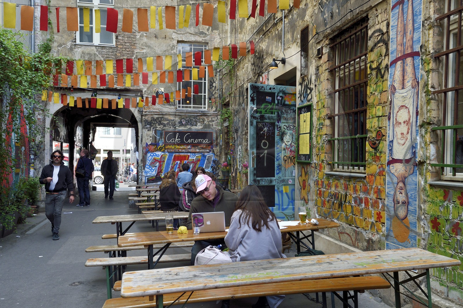 Allemagne, Berlin, Spandauer Vorstadt dans Berlin-Mitte, Scheunenviertel, espace alternatif de Haus Schwarzenberg sur Rosenthaler Strasse 39